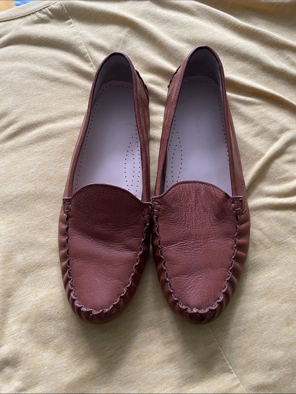 Cole Haan Women's Leather Moccasins in Chestnut